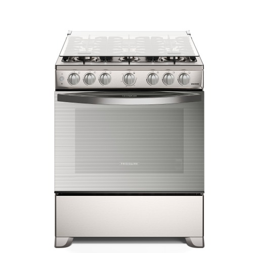 Estufa a Gas de 30", Hierro Fundido, Tapa de Vidrio, Acero Inoxidable - FKGN30C3FYI